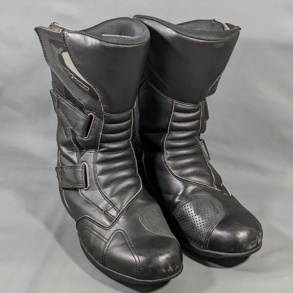 Alpinestars Roam 2 Waterproof Motorcycle Boots Black Leather Mens Size 10.5 45
